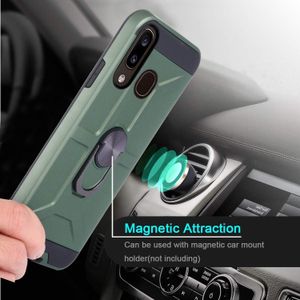 For Xiaomi Redmi NOTE 8 Pro 8A Rotation Metal Ring Shockproof Protection Magnetic PC TPU Armor Phone Case Cover