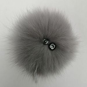 Fox Fur Ball Pompom Beanie 모자를위한 100% 실제 Pompoms 액세서리 분리 가능한 맞춤형 색상 무료 배송