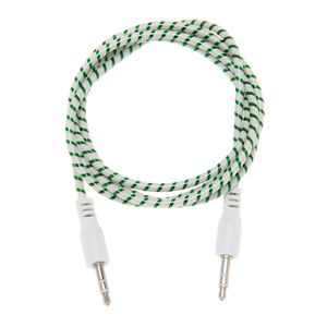 3.5mm Audio Cable Plastic ring 3.5 jack to jack aux cord 1m Headphone Speaker AUX Cable for iphone 5 6 samsung Car MP3 wholesale