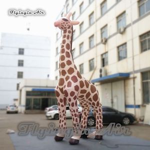 Girafe géante gonflable personnalisée, modèle Animal de 6m de hauteur, pour spectacle de défilé et décoration de parc de Zoo