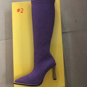 Hot Sale-Ting Sock Boots Spiczaste Seksowne Spiczaste buty Damskie Udo Nad Kolano Buty Oddychające Elastyczne B