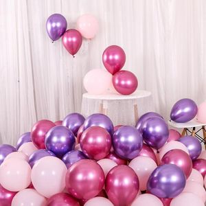 Balões de látex metálicos, 20 peças, vermelho, prateado, dourado, metal perolado, cores douradas, globos, casamento, aniversário, suprimentos para festa, balão273j