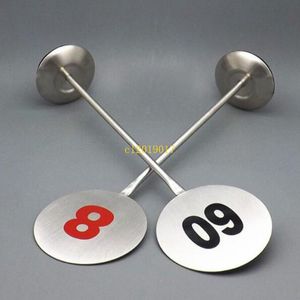 40pcs Stainless Steel Table Number Stand Desktop Countertop Metal Number Signage Restaurant Table Sign Standing