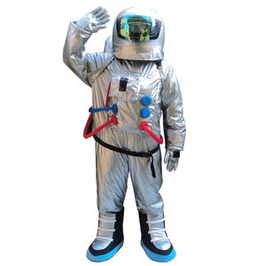 La mascotte dell'astronauta del personaggio del costume della mascotte della tuta spaziale personalizzata professionale veste il vestito operato dalla festa di Halloween di Natale