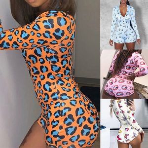 Mulheres Sexy Bodysuit Manga Comprida Deep V Neck Bodycon Esticar Leotard Crop Top Button Curto Romper Pijamas Mulheres Jumpsuits