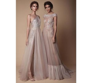 Nowe wysokie rozdzielone cekinowe sukienki balowe bohemijskie jedno ramię w koronkach aplikacji ślubnych solidnych sukienki vestido de novia dostosuj hy4135