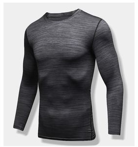 NUOVO 2019 Autunno inverno manica lunga base t shirt uomo sport jogger running stretch basket allenamento calcio combattimento ciclismo magliette uomo