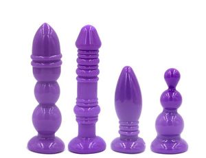 4PC / set Silicone Anal Leksaker Butt Pluggar Anal Dildo Sexleksaker Produkter Anal för Kvinnor Och Män Butt Plug Gay Sex Toy