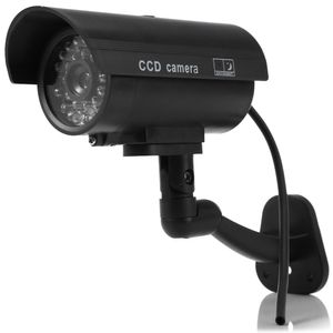 Brand New Pequeno Manequim Câmera CCTV Adesivo Vigilância 90 Graus de Rotação com Luz LED Vermelho Piscando