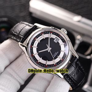 安く新しい時視力41mmの古典的なスチールケース431.33.41.21.01.001ブラックダイヤルの自動メンズウォッチレザーストラップゲント腕時計hello_watch