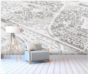 Tapete für Wände 3 d für Wohnzimmer abstrakte Stadtkarte 3D Hintergrundwand