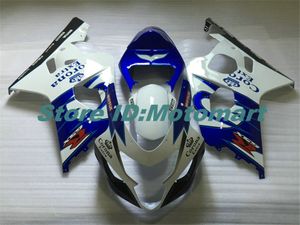 SUZUKI GSXR600 750 K4 04 05 GSXR 600 GSXR 750 2004 2005 mavi beyaz kırmızı grenaj için Motosiklet Fairing kiti SF117 set