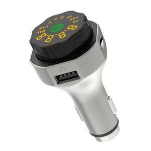 AP06 car charger Metal mp3 palyer Wireless Bluetooth FM Transmitter AUX Modulator Handsfree Car Kit USB Chargers With Safety Hammer