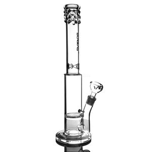 5inches thickness glass Honeycomb bongs with Grace ice notches water pipe 17.5" big bong for smoking hookahs