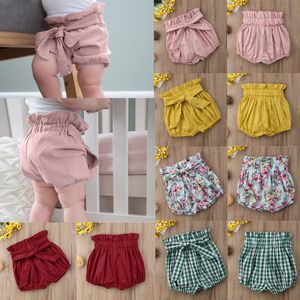 1-6Y PP Pants Brand New Toddler Baby Girls Boys Summer Casual Shorts Elastic High Waist Solid Plaid Floral Print