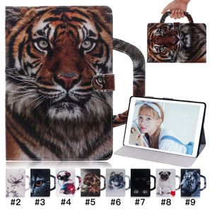 Colorful Painting Tablet PC Cases for iPad 10.2 7th 8th Generation Mini 5/4 Air 3/2/1 Pro 11 10.5 9.7 inch Samsung Galaxy Tab P200 P610 T500 T590 Handbag Style Flip Stand Cover