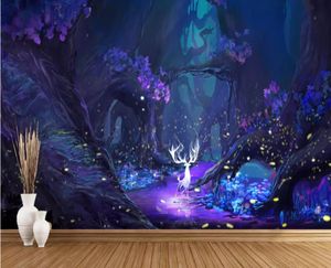 Custom Starry Sky 3D Mural Papel De Parede Sala de Visitas Decoração de Casa Papel de parede para crianças Room Mural Papel de parede adesivo