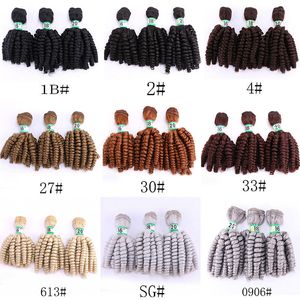 funmi curly hair weave 3 bundles Fiber 1b blonde brown color High Temperature Synthetic Hair weft bundles Hair Extension