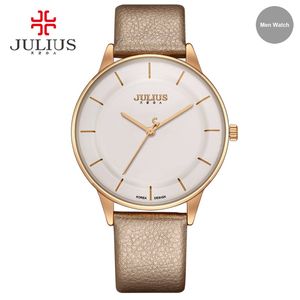 2024 JULIUS Watches Men Simple Leather Stylish Thin Wrist Watch Brand Designer 2017 New Business Quartz Clock UHR JA-957