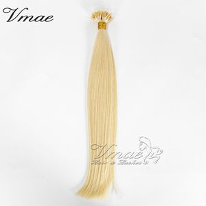 Russian Virgin Remy 18 till 28 Rak 100g Blond Brown Black Single Dubbeldragen Keratin Plast Ring Tips Förbundna Human Hair Extensions