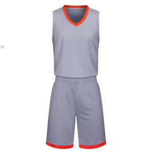 2019 Ny Blank Basketballtröja Tryckt Logo Mens Storlek S-XXL Billiga Pris Snabb Frakt Bra kvalitet Grå G002NH