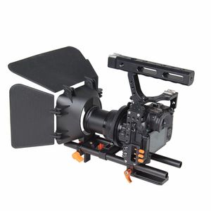 Freeshipping YLG1105A A7 Kafes Seti Dahildir Video Kamera Kafes Sabitleyici / Kamera GH4 / A7S / A7 / A7R / A7RII için FOCUS / MAT BOX takip edin