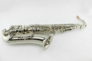 Sem marca Bb Saxofone Tenor Instrumento Musical Latão de Alta Qualidade Niquelado Novo Desempenho Sax Frete Grátis com Bocal Caso