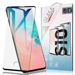 ケースに優しい強化ガラスサムスン S21 ウルトラ Note20 S20 プラス指紋ロック解除スクリーンプロテクターギャラクシー Note10 S9 S7 エッジとボックス