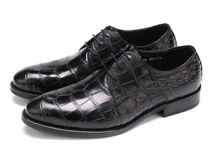 Różowy Żółty Purpurowy Mężczyźni Buty Work Wear Styl Round Toe Soft-Sole Cowhid Wedding Moda Oxfords Homme