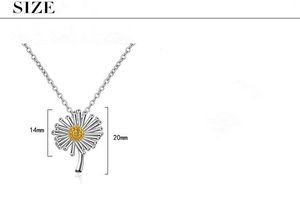 Fashion- Wholesale New Fashion Marguerite Design 925 Sterling Silver Pendant Necklaces for Women Jewelry Christmas Gift