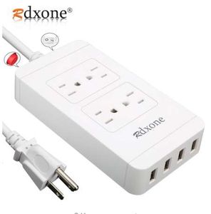 Power Strip com USB, Rdxone Protetor contra surtos de 4 saídas Barra de energia com 4 USB 6 pés