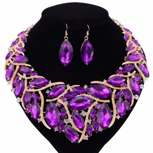 9 farben Mode Frauen Schmuck Sets Trendy Halskette Mit Boho Ohrringe Aussage Halskette Für Party Hochzeit Direkt Verkauf