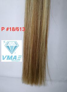 Vmae Piano cor da fita na pele Cabelo trama Duplo Drawn Silk Hetero Macio Natural Loiro Mix Brown Cor Virgin Remy extensão do cabelo humano