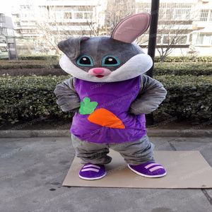 Halloween påskgrå kanin maskot kostym tecknad kanin anime tema karaktär jul karneval fest fancy kostymer vuxen outfit