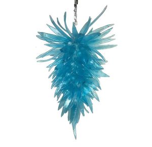 Lampa Turkos Hängande Lampor Hand Blåst-Glas Hängande Kristall Ljuskor 48 inches LED Lampor Murano Glass Pendant Landelier