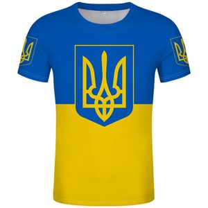 أوكرانيا الذكور الشباب تي شيرت DIY بها بنفسك مجانية مخصص اسم رقم تي شيرت علم الدولة الأوكرانية صورة شعار طباعة ملابس ثلاثية الأبعاد