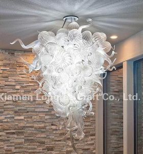 ランプ シーリングライト 110v/120v LED 電球 100% 手作り高透明モダンな装飾ガラスリンクシャンデリア