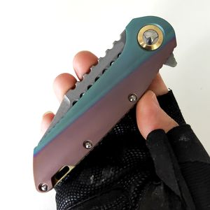 Versione di personalizzazione limitata Coltello chiudibile Warhound S35VN Lama TC4 Manico in titanio Coltelli tattici da esterno Coltelli da caccia di campeggio Strumenti di sopravvivenza Perfect Pocket EDC