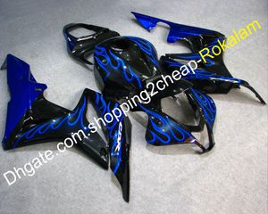 Motorbike Parts For Honda Fairing CBR600RR F5 2007 2008 CBR600RRF5 CBR600 600RR Blue Flame Black Motorcycle Fairings (Injection molding)