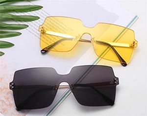 Wholesale square rimless eyeglasses for sale - Group buy Fashion Women Rimless Sunglasses Square Sun Glasses Goggles Anti UV Spectacles Candy Color Eyeglasses A