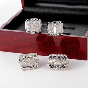 2018 Fantasy Football League Championship Ring, Fotbollsfläktar Ring, Män Kvinnor Presentring Drop Shipping