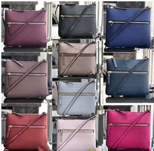 High quality women shoulder bags crossbody bag Cross Body double zippers pu purses for women