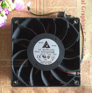 The original Delta TFC1212DE 12V 3.90A 120*120*38 12CM 4 line violence booster fan