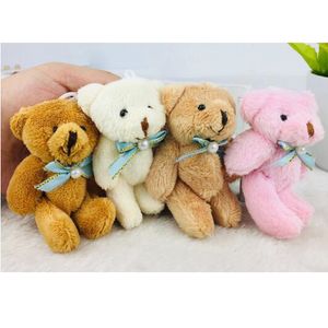 Kawaii Small Joint Teddy Bears Stuffed Plush With Bow Tie CM Toy Teddy Bear Bear Ted Bears Plush Toys Wedding JAX018