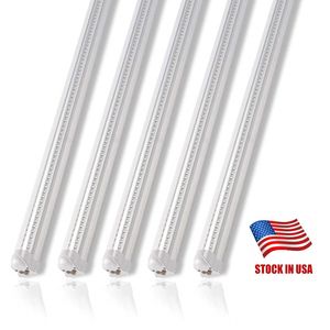 Cheap V-Shaped 4ft 5ft 6ft 8ft Cooler Door Led Tubes T8 Integrated Led Tubes Double Sides SMD2835 Led Fluorescent Lights AC 90-265V UL DLC