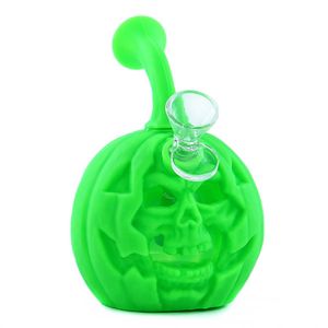 Smoking water pipes glass pipe silicone bong bubbler tobacco bongs nonstick buublers dab rigs good choice for halloween