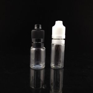 زجاجات E السائل PE EJuice العبث وتتضح بلاستيك PET القطارة زجاجات زجاجة 10ML من أجل الطفل قبعات والدليل على إفراغ زجاجات E-السائل النفط