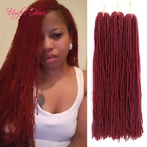 Afro Crochet Tranças Irmã Locks Ombre Loira 18 polegadas Brown Bug Sinthic Hair Para As Mulheres Faux Locs Croque Cabelo Irmã Locks Hair Extensões