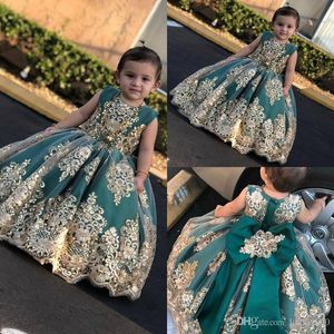 Abiti da ragazze vintage per ragazze di fiori di paillettes e tulle bambino infantile bambino battesimo vestiti con abiti da ballo tutu Abito festa di compleanno