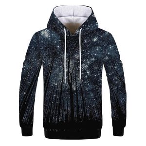 NY DESIGN VACKRA LANDSKAPPRINT HÄR HOUDIE Rolig vår- och hösttröjor Hooded Sportkläder